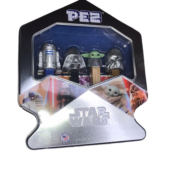 PEZ Disney 100 Star Wars Complete Set of 4 Characters One Tin Darth Vader Grogu - Picture 6 of 10